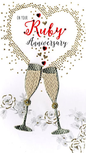 Picture of ON YOUR RUBY ANNIVERSARY CARD